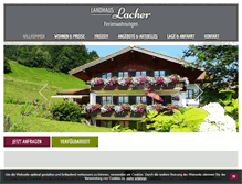 Tablet Screenshot of landhaus-lacher.de